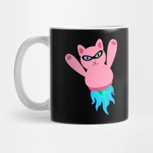 Pink Rocket Cat Mug